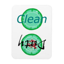Imán Placas verdes sucias y limpias para lavavajillas i