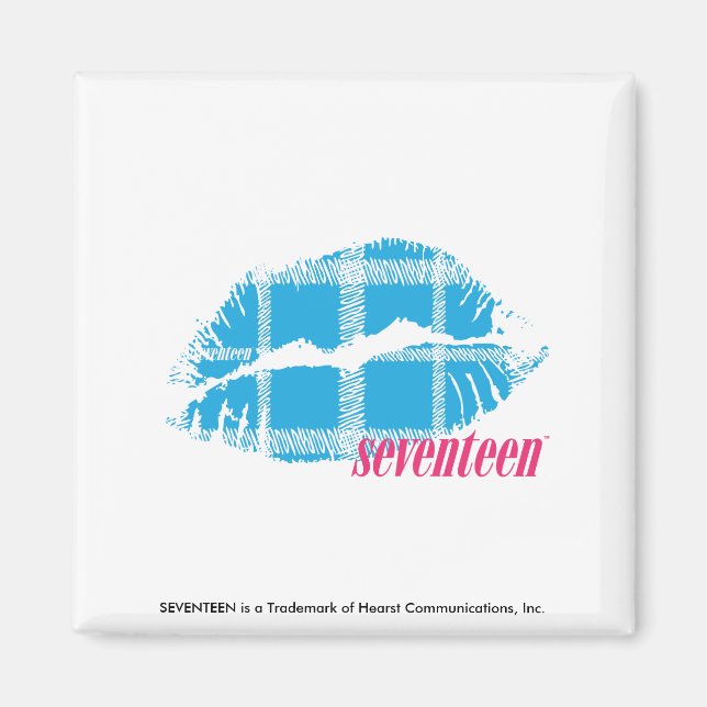 Imán Plaid Aqua (Frente)