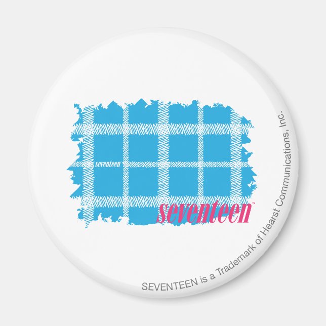 Imán Plaid Aqua 4 (Frente)