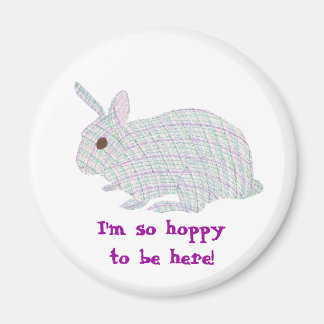 Imán Plaid Bunny, tengo tantas esperanzas de estar aquí