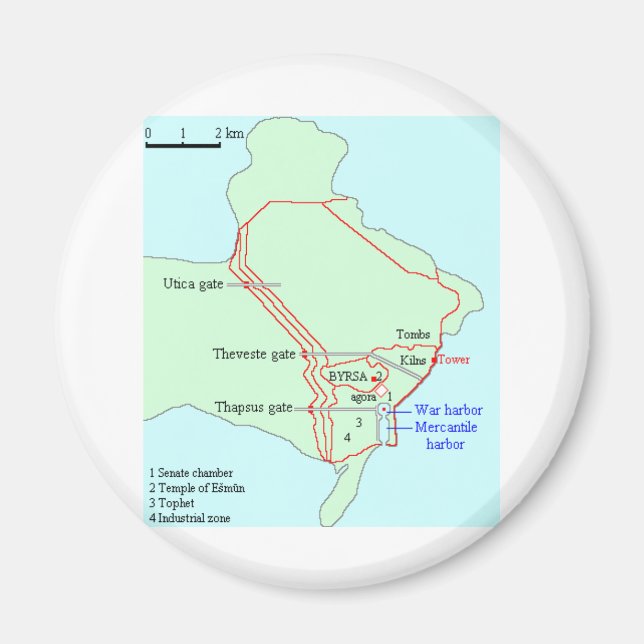 Imán Plan de Cartago (Frente)