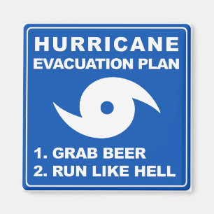 Imán Plan de evacuación de huracanes 😉