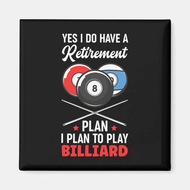 Imán Plan de Jubilación Billiard Snooker Ball (Frente)