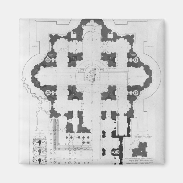 Imán Plan de la Basílica de San Pedro (Frente)