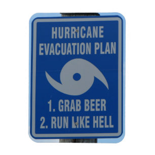 Imán Plan de la cerveza del huracán