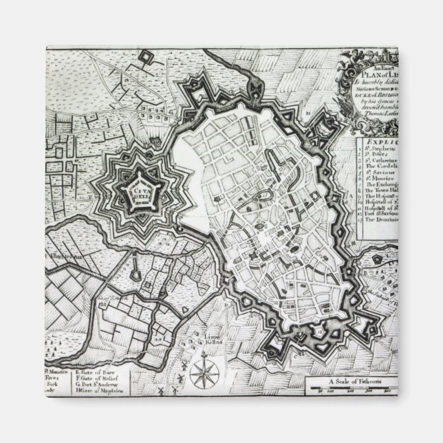 Imán Plan de Lisle, 1736 (Frente)