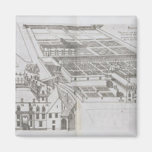 Imán Plan de los jardines y del Chateau incluidos de