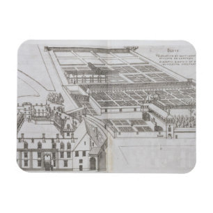 Imán Plan de los jardines y del Chateau incluidos de