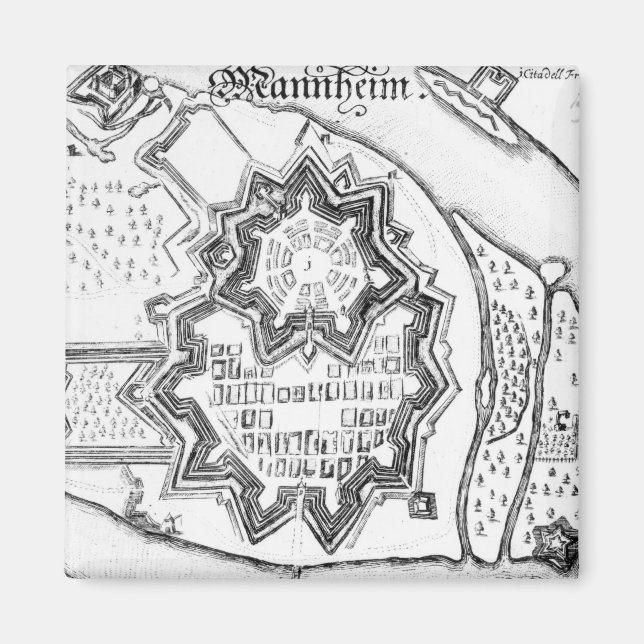 Imán Plan de Mannheim, Alemania 1690 (Frente)