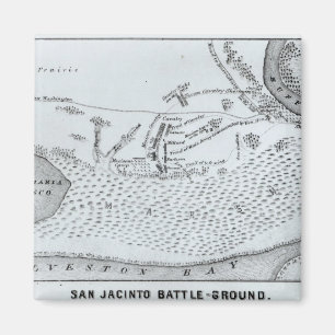Imán Plan de tierra de la batalla de San Jacinto