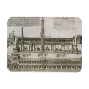 Imán Plan del circo Maximus, Roma, grabada por