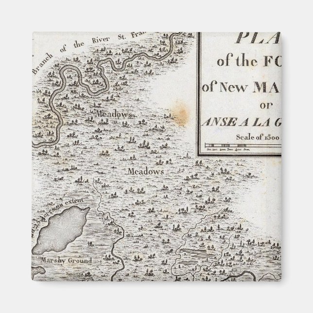 Imán Plan del Fuerte de Nueva Madrid (Frente)