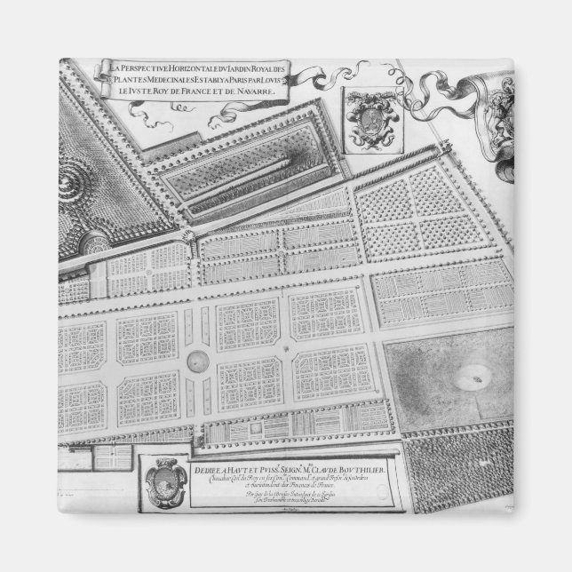 Imán Plan del Jardín Real (Frente)