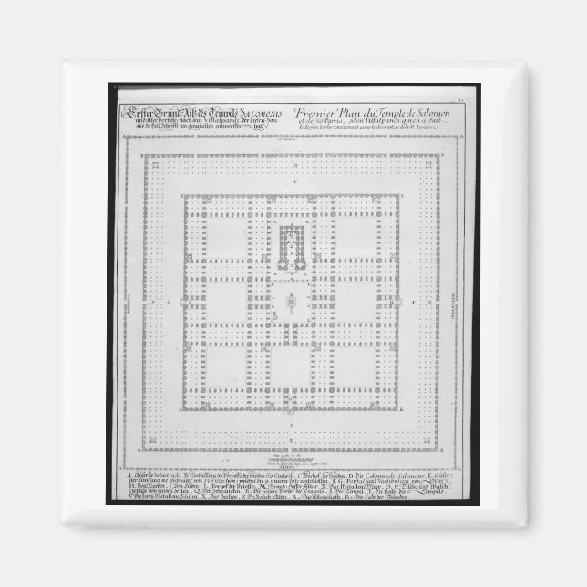 Imán Plan del Templo de Salomón, Jerusalén, de 'En' (Frente)