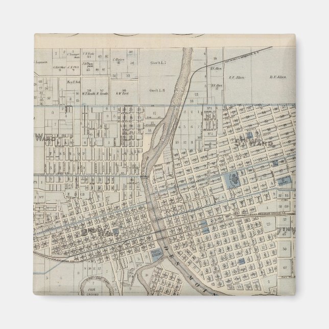 Imán Plan Des Moines, Condado de Polk, Iowa (Frente)