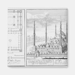 Imán Plan y vista de la mezquita azul (1609-16),
