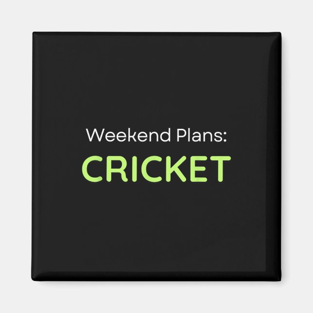 Imán Planes de fin de semana jugador de cricket  (Frente)