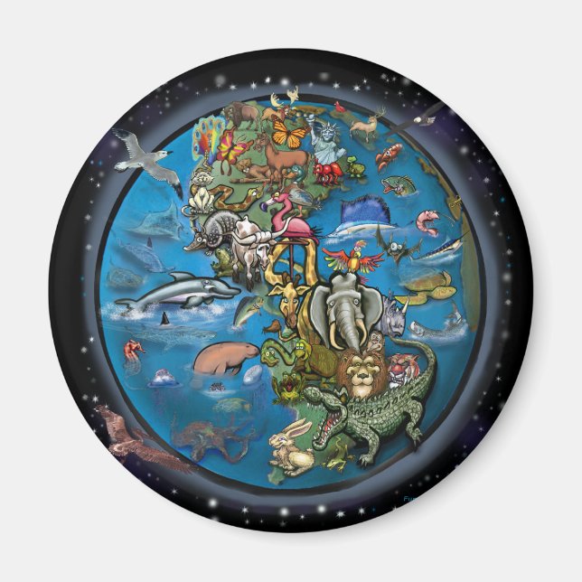 Imán Planeta animal (Frente)