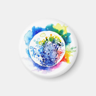 Imán Planeta colorido