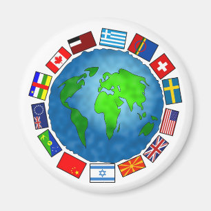 Imán Planeta de bandera