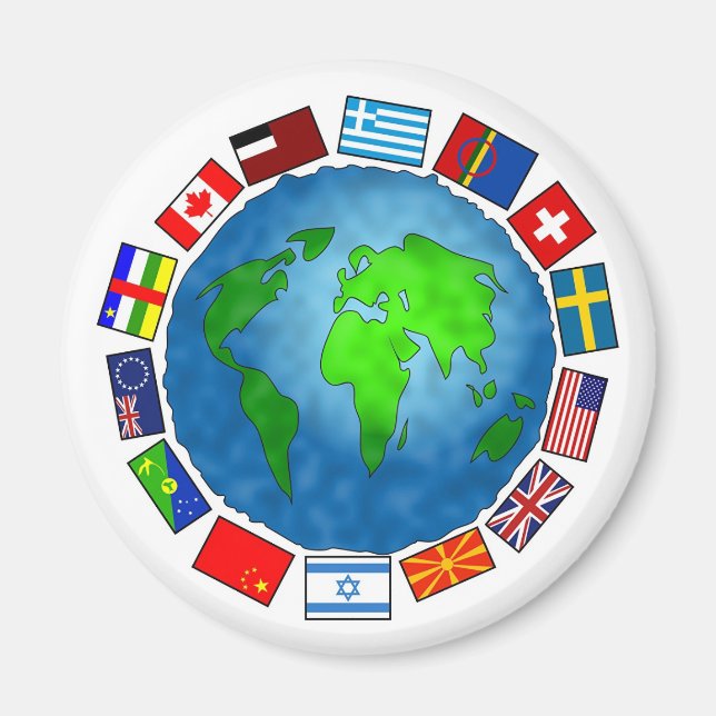 Imán Planeta de bandera (Frente)