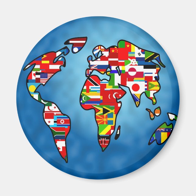 Imán Planeta de bandera (Frente)