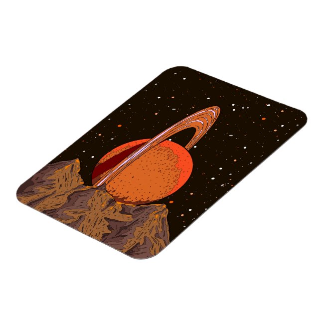 Imán Planeta de ciencia ficción naranja (Lado Izquierdo)