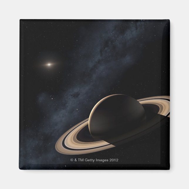 Imán Planeta de Saturno en el sistema solar, cerca (Frente)