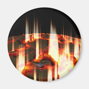 Imán planeta en llamas