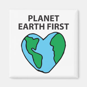 Imán Planeta primer icono ecológico Happy Earth Clipart