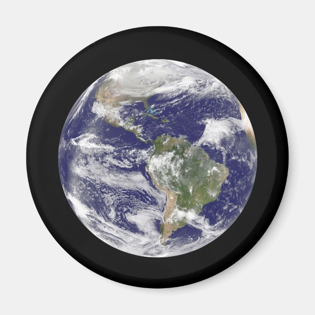 Imán Planeta Tierra en el espacio ultraterrestre Globo  (Frente)