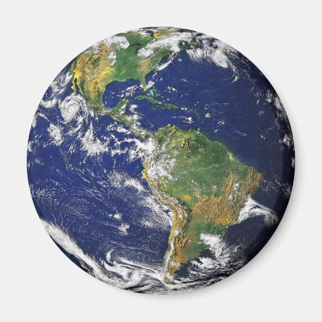 Imán Planeta verde y azul Tierra (Frente)