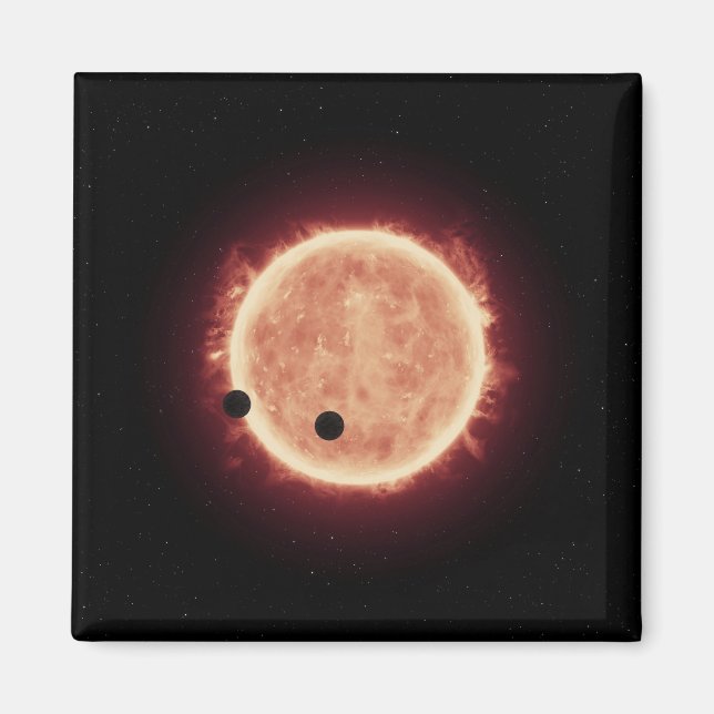 Imán Planetas Transitando Estrella De Enano Rojo En Tra (Frente)