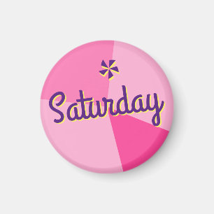 Imán Planificador de bloques de color retro