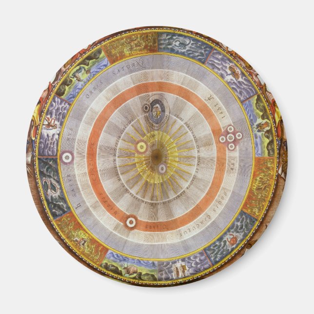 Imán Planisferio Copernicano Celeste de Astronomía Vint (Frente)