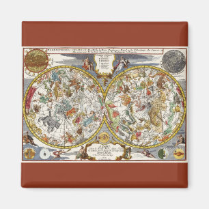 Imán Planisferio de estrellas vintage por Nicholas de F