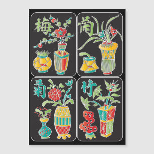 Imán plano de flores/estaciones de MJ