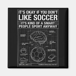 Imán Plano de fútbol divertido para personas inteligent