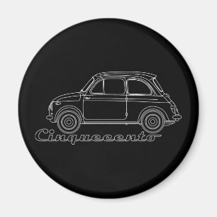 Imán Plano general de Oldtimer Fiat Cinquecento 500 cc
