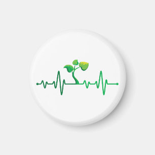 Imán Plant Heartbeat - Planta Botánica de Jardinería Bo