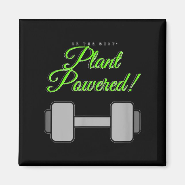 Imán Plant Wered Gym Motivation Vegetarian  (Frente)