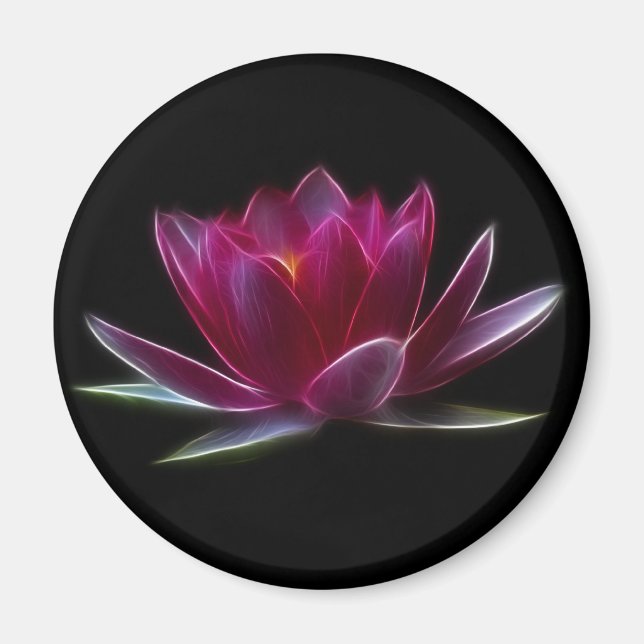 Imán Planta de agua de flores de Lotus (Frente)