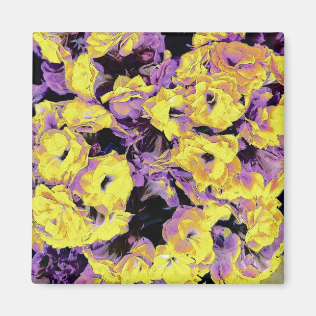 Imán Planta de Kalanchoe Amarillo ilustracion (Frente)