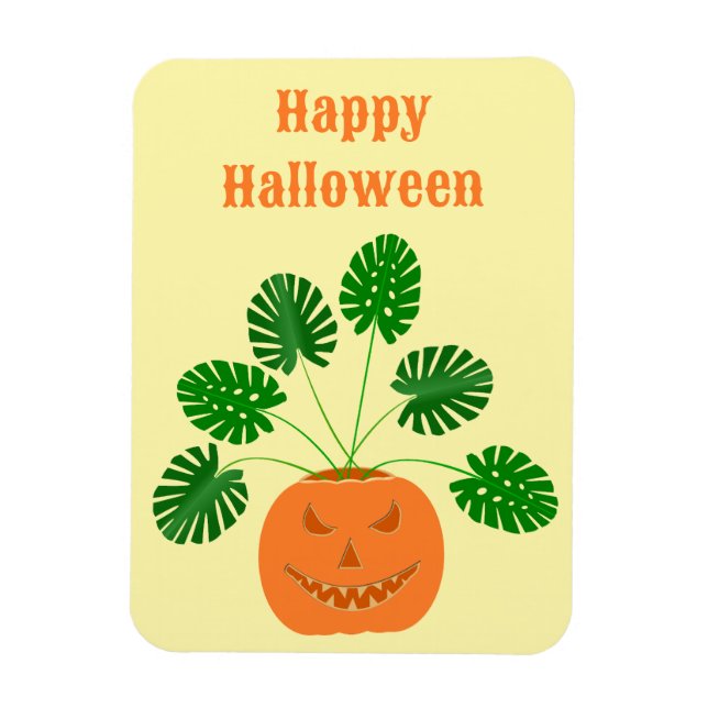 Imán Planta de Monstera de Halloween en Personalizado d (Vertical)