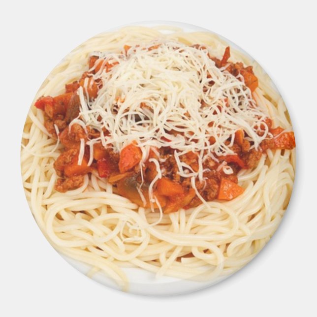 Imán Planta de Spaghetti Cena Refrigerador Magnet (Frente)