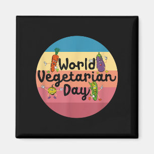 Imán Planta del Día Mundial de la Vegetalidad Basada En
