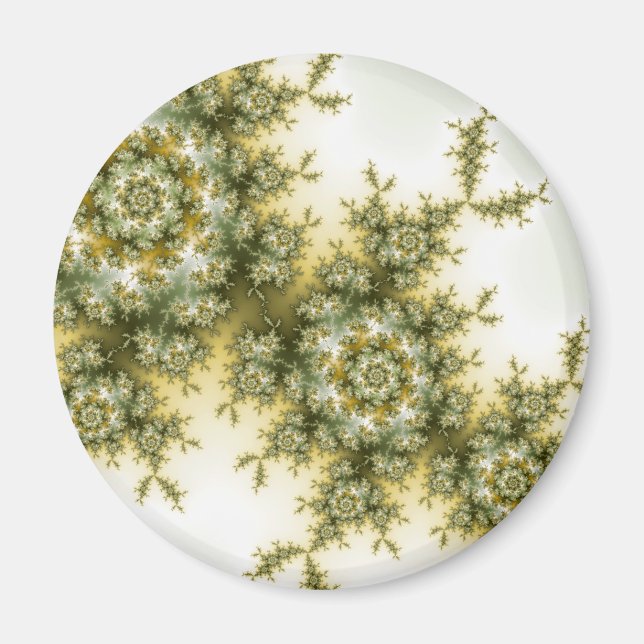 Imán Planta silvestre - Arte fractal Mandelbrot (Frente)