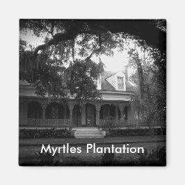 Imán Plantación de Myrtles en blanco y negro