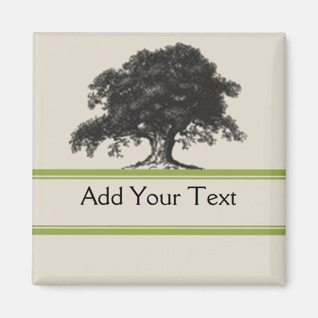 Imán Plantación de robles en verde (Frente)