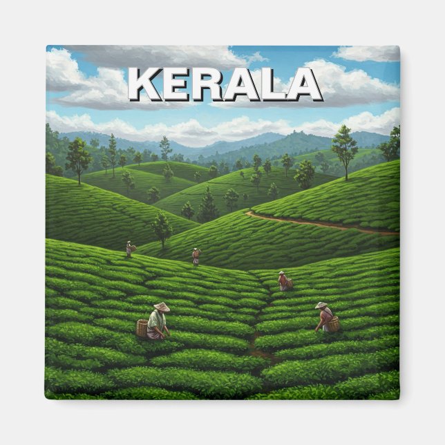 Imán Plantación de té de Kerala India (Frente)
